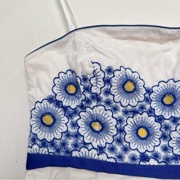 Anthropologie By Moulinette Soeurs Womens 4 Forget-me-not Cold Shoulder Dress - Picture 5 of 13